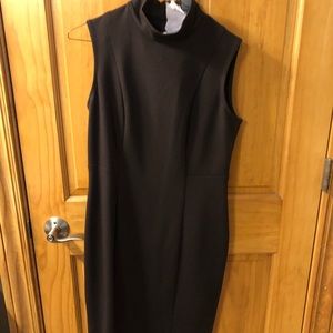Eccoci brown sheath mock turtleneck dress 6.